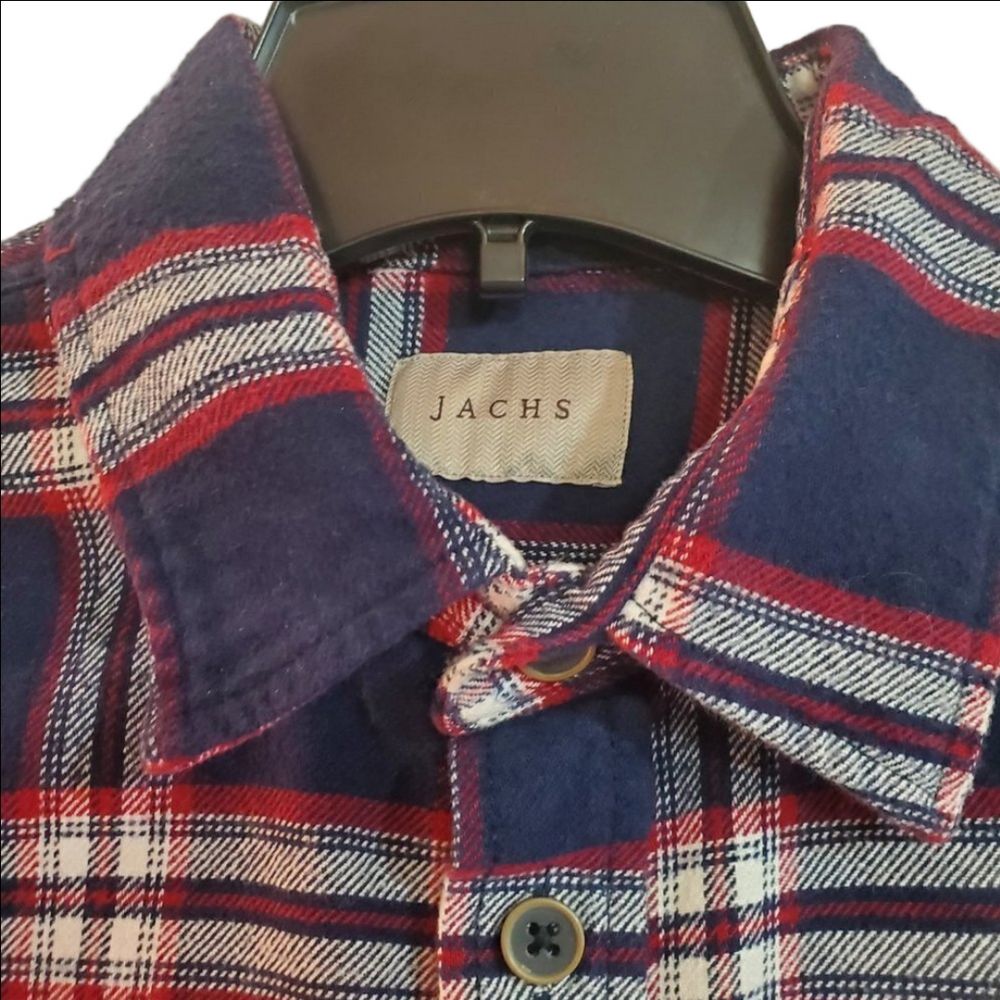 JACHS Plaid Long Sleeve Shirt Shacket Jacket Men's Size XL